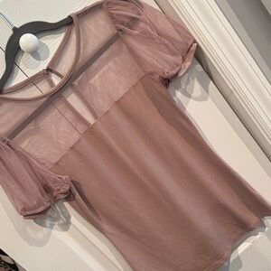 Express Sheer Dusty Pink Blouse